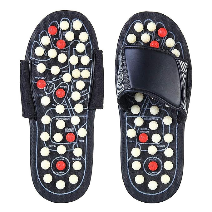 Spring Acupressure and Magnetic Therapy Accu Paduka Slippers Foot Massager for Full Body Blood Circulation Natural Slippers For Men and Women (Unisex)