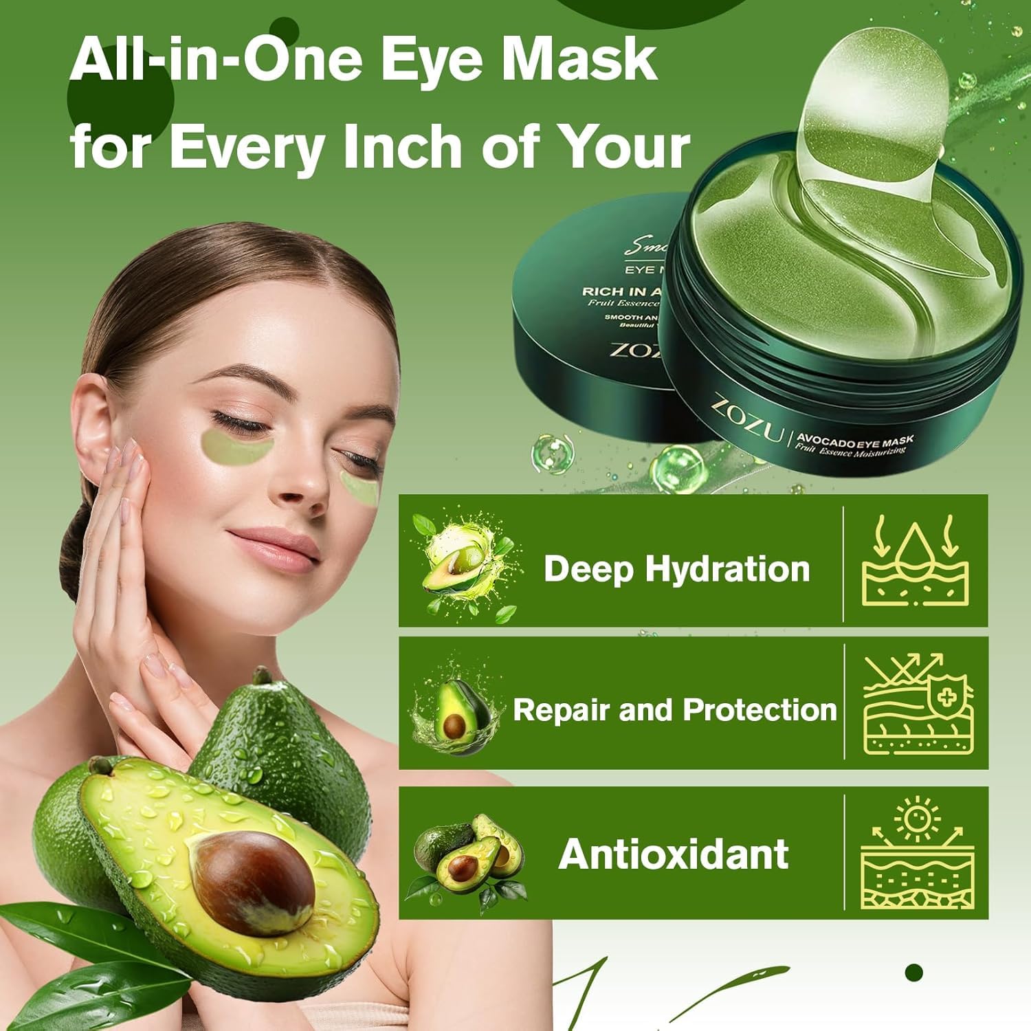 60 Pcs Aloe Vera Under Eye Patches, 30 Pairs Undereye Mask for Dark Circles Puffy Eyes Treatment, Collagen Gel Pads Hydrating for Eye Bags Puffiness Wrinkle, Women Men Beauty Skin Care Products (Eye Mask Aloe Vera) Brand: Oaklee