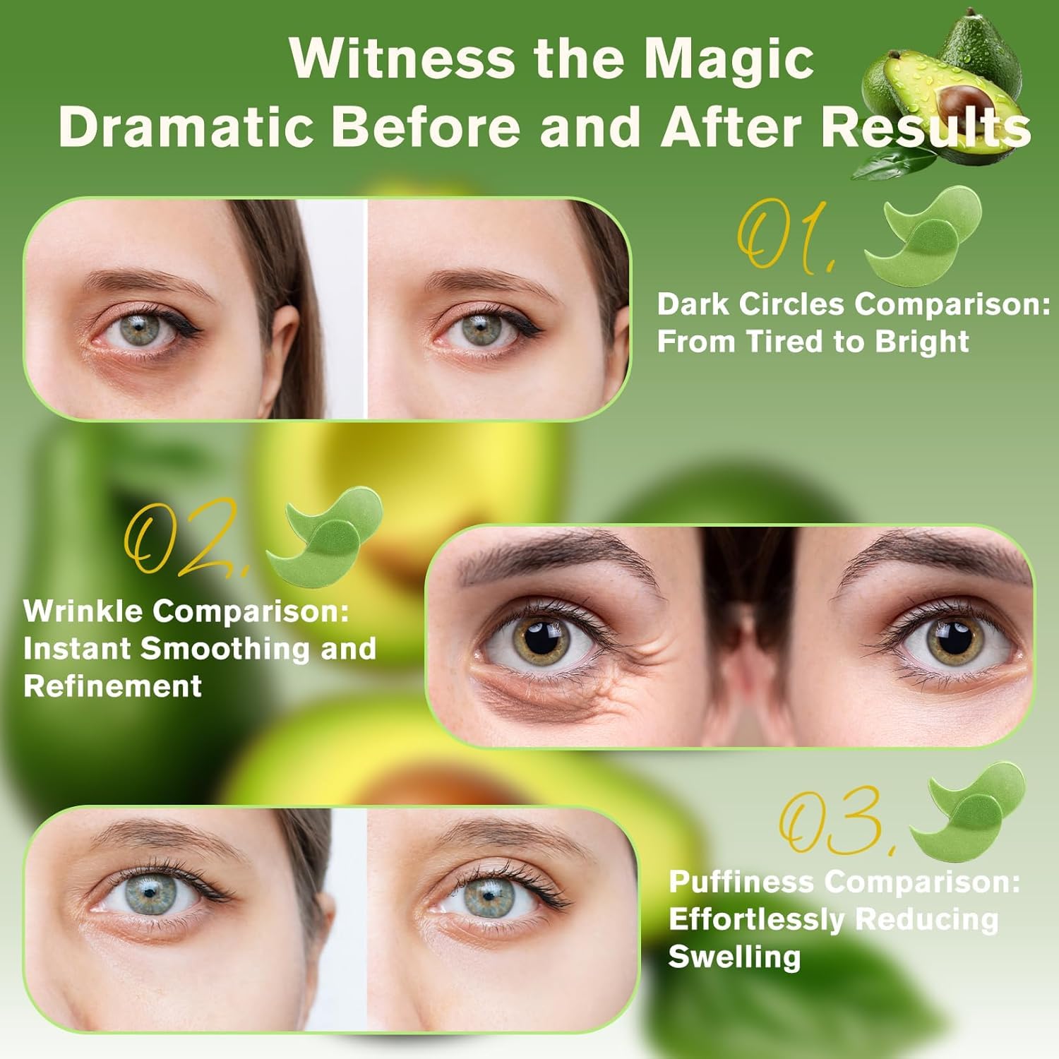 60 Pcs Aloe Vera Under Eye Patches, 30 Pairs Undereye Mask for Dark Circles Puffy Eyes Treatment, Collagen Gel Pads Hydrating for Eye Bags Puffiness Wrinkle, Women Men Beauty Skin Care Products (Eye Mask Aloe Vera) Brand: Oaklee