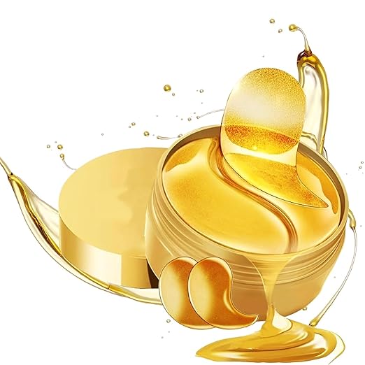 Under Eye Patches - 60 Pcs - 24K Gold Eyes Mask- Puffy Eye & Dark Circles Treatments,Reduce Under Eye Bags and Smooth Wrinkles, Skin Care Pads | Hydrogel Patch Mask Eyes Treatment for Dryness Relief.