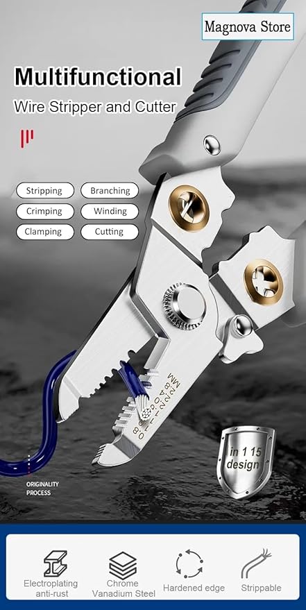 Special Wire Stripper and Cutter for Electrician - Decrustation Pliers, Multi-functional Tool