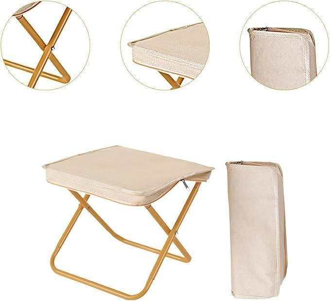 Portable Folding Stool Compact Lightweight Chair for Outdoor, Fishing, Gardening, Travel Multipurpose Sitting Stool Stability Comfort Camp Chairs for Beach Backpacking (1)