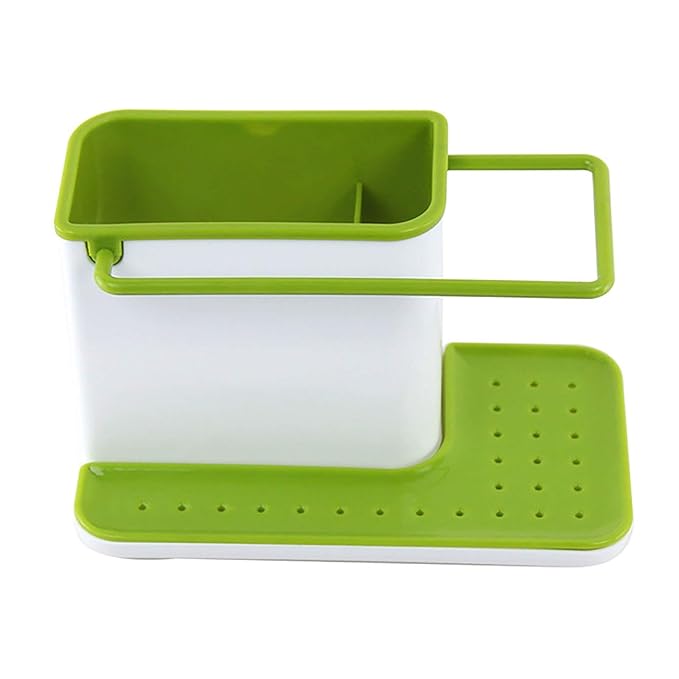 3 IN 1 Kitchen Sink Organizer for Dishwasher Liquid, Brush, Cloth, Soap, Sponge, etc. - (Pack of 1)