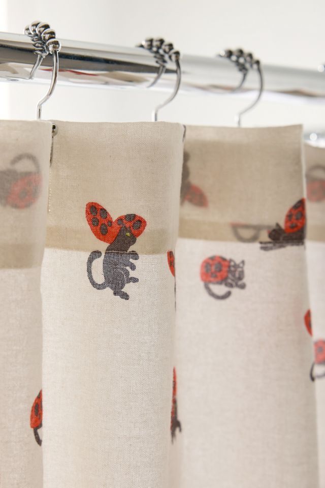 Rustproof Stainless Steel Shower Curtain Rings Hooks, Set of 12-Polished Nickel