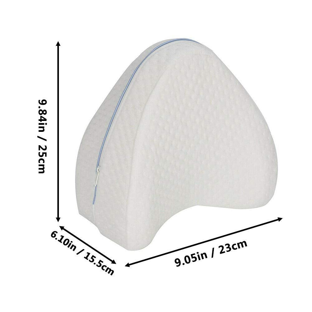 Memory Foam Sleeping Cotton Leg Pillow Cushion for Hip Knee Leg and Back Support Pain Relief Cushion Knee Pillow for Side Sleepers and Pregnant Women with Washable Cover, Pack of 1