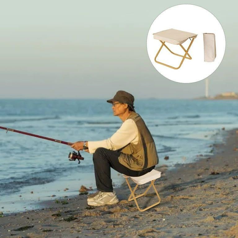 Portable Folding Stool Compact Lightweight Chair for Outdoor, Fishing, Gardening, Travel Multipurpose Sitting Stool Stability Comfort Camp Chairs for Beach Backpacking (1)