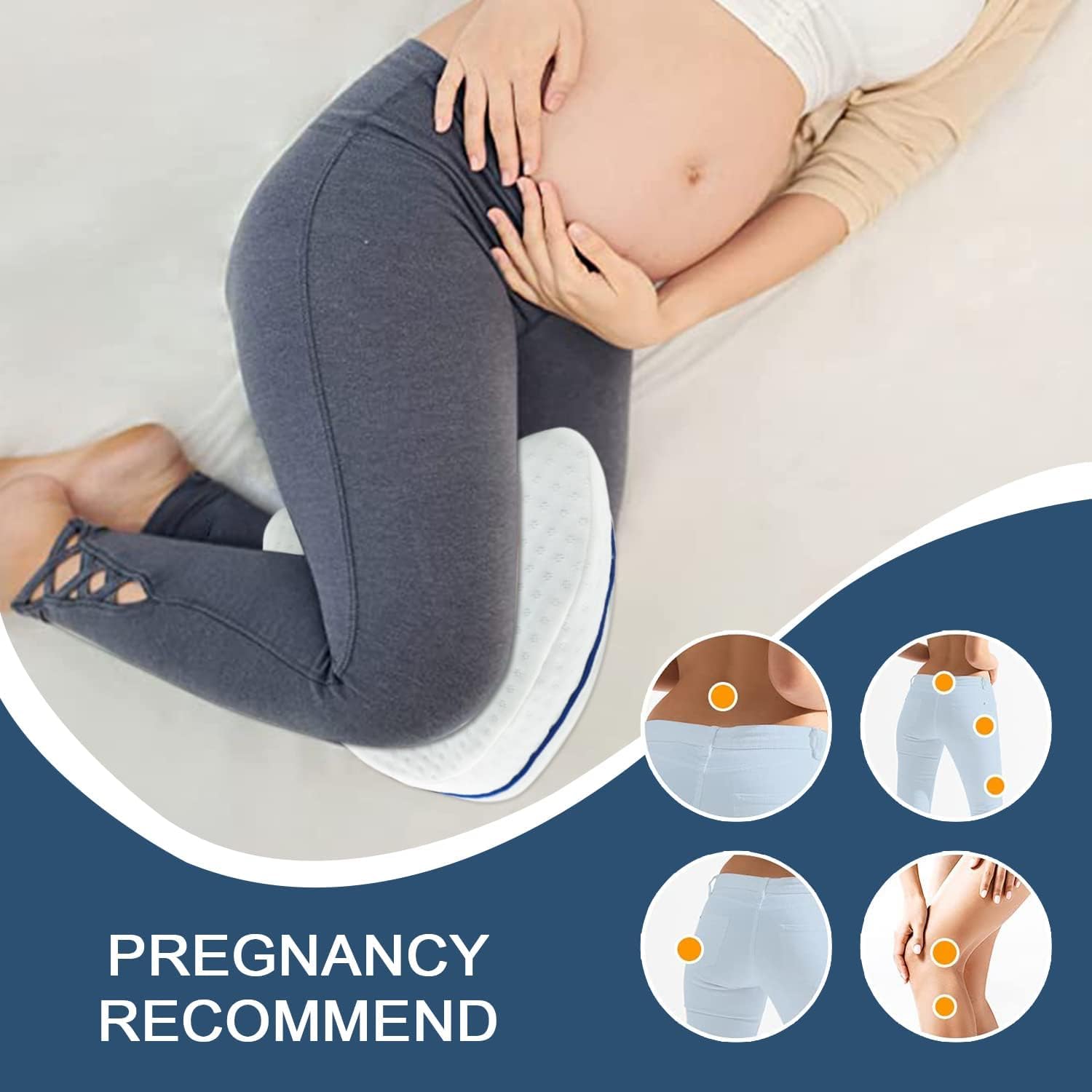 Memory Foam Sleeping Cotton Leg Pillow Cushion for Hip Knee Leg and Back Support Pain Relief Cushion Knee Pillow for Side Sleepers and Pregnant Women with Washable Cover, Pack of 1