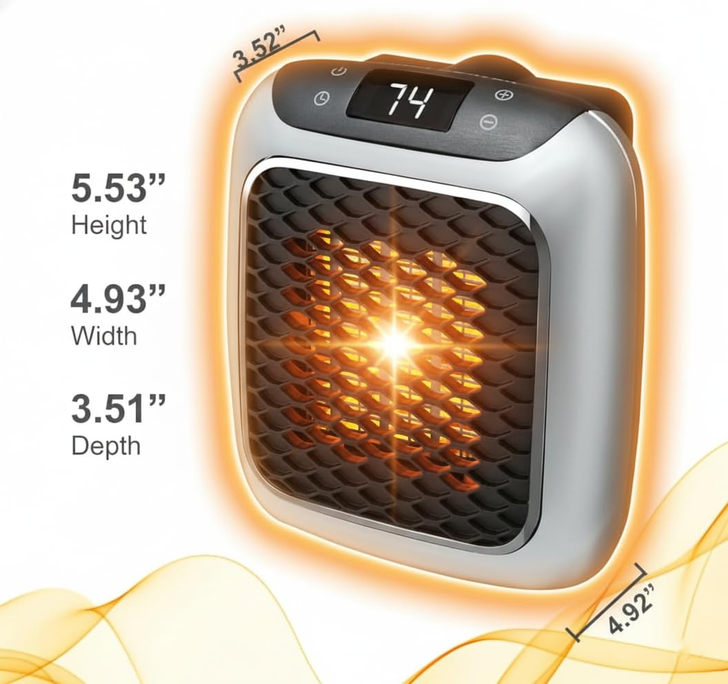 800W Wall-Mounted Ceramic Convector Heater–Fast Heating,Silent Infrared Panel Stove with Fan,Remote Control,Digital Thermostat,Safe,Compact & Energy-Saving for Room,Bathroom,Bedroom, Office