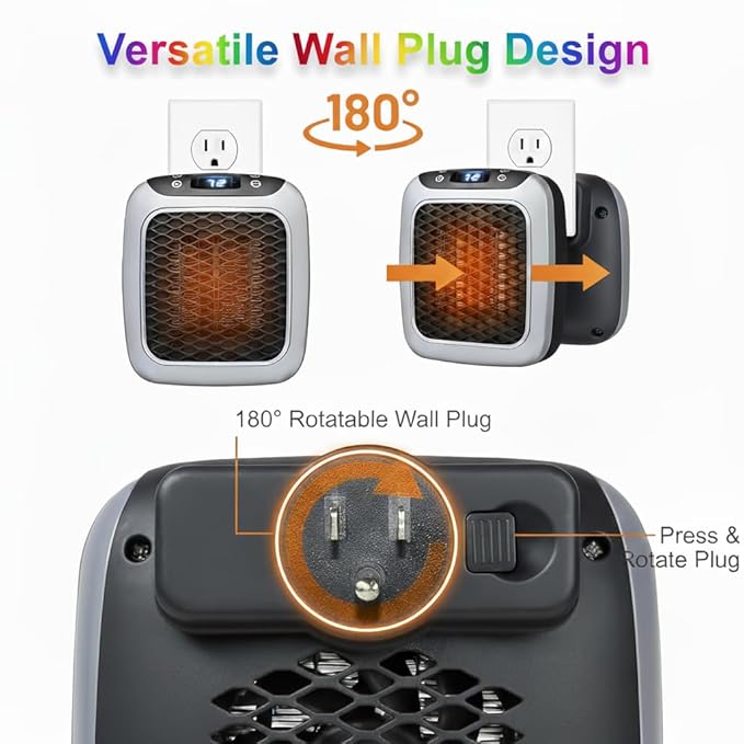 800W Wall-Mounted Ceramic Convector Heater–Fast Heating,Silent Infrared Panel Stove with Fan,Remote Control,Digital Thermostat,Safe,Compact & Energy-Saving for Room,Bathroom,Bedroom, Office