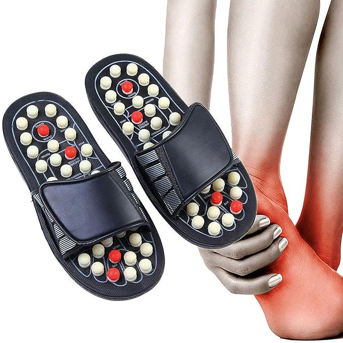 Spring Acupressure and Magnetic Therapy Accu Paduka Slippers Foot Massager for Full Body Blood Circulation Natural Slippers For Men and Women (Unisex)