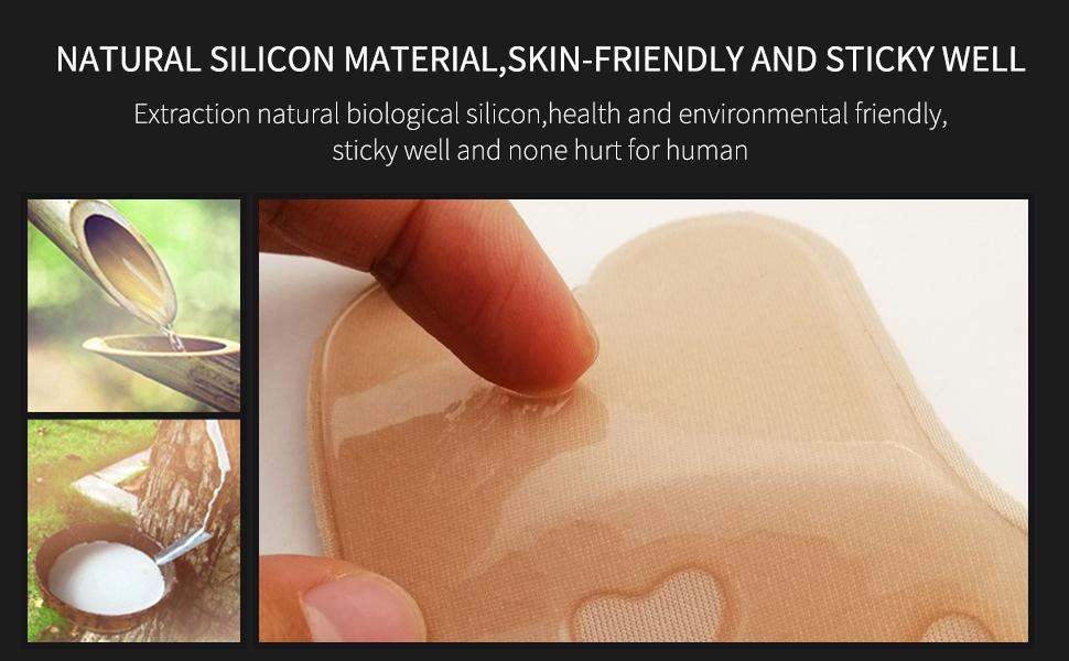 Women's & Girls Nipple Cover Strapless Bra 2 pcs Instant Breast Lift Sticky Bra Backless Invisible Push up Self Adhesive Bra Reusable Silicone Breast Lift Up Wire Free Bra Multicolour