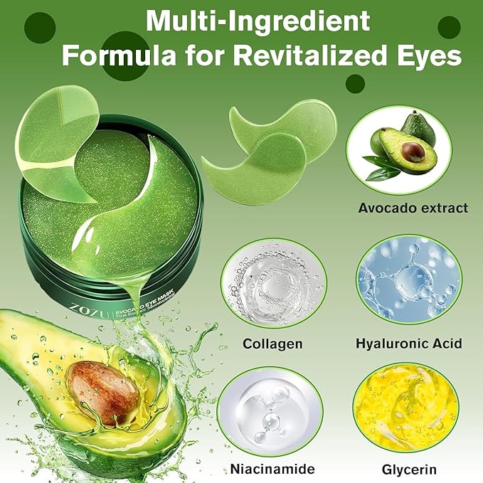 60 Pcs Aloe Vera Under Eye Patches, 30 Pairs Undereye Mask for Dark Circles Puffy Eyes Treatment, Collagen Gel Pads Hydrating for Eye Bags Puffiness Wrinkle, Women Men Beauty Skin Care Products (Eye Mask Aloe Vera) Brand: Oaklee